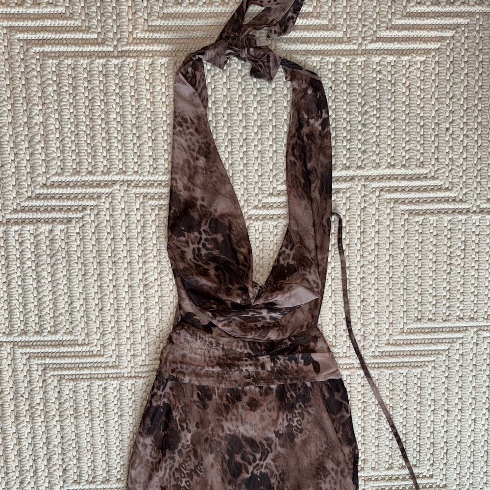 Princes Polly Brown Halter Dress